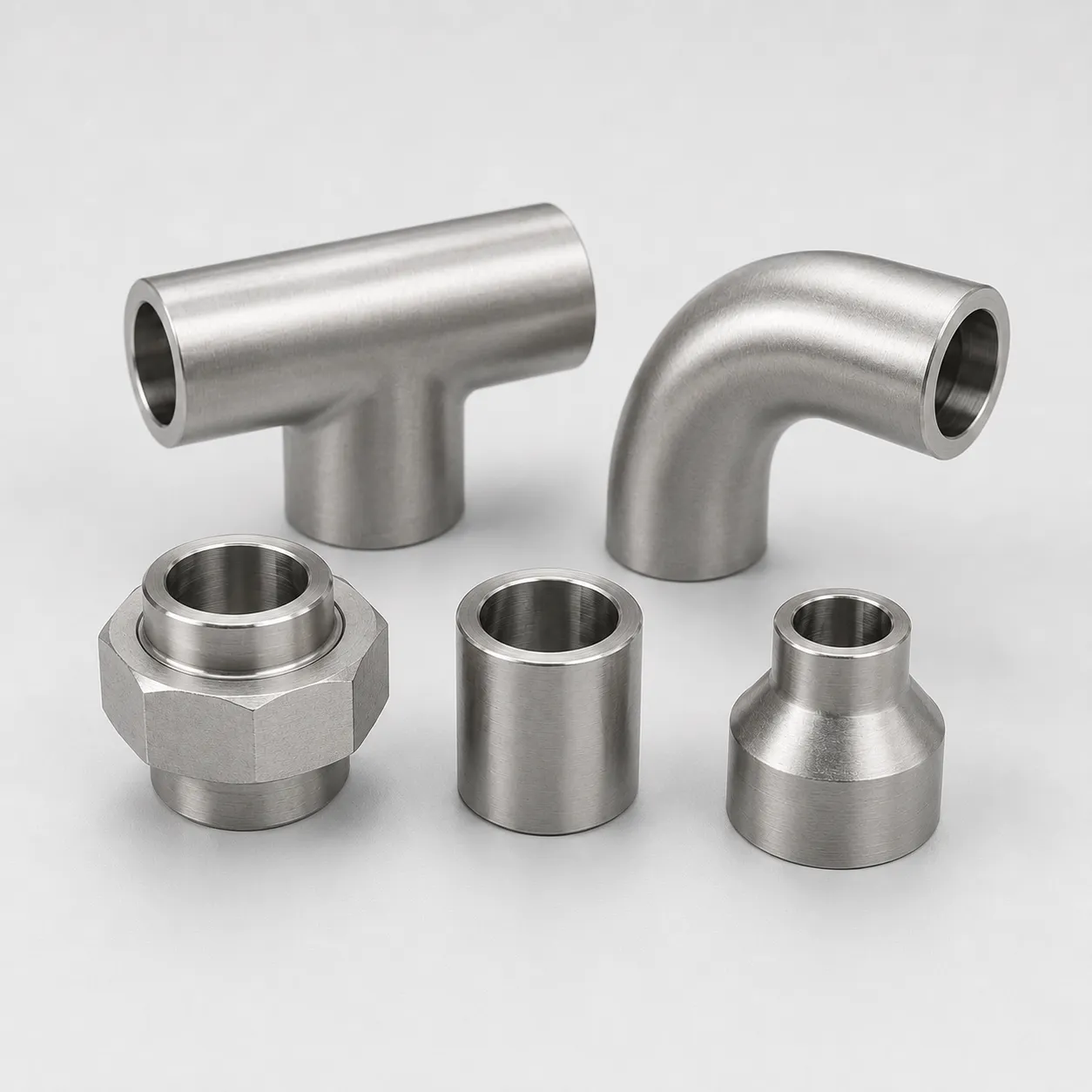 Stainless steel socket weld elbows, tees, couplings, unions and reducers
