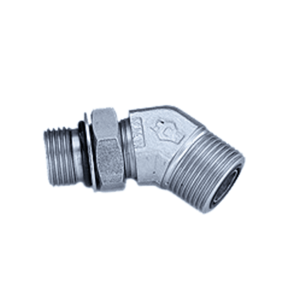 Adjustable 45° Elbow m ORFS X m SAE
