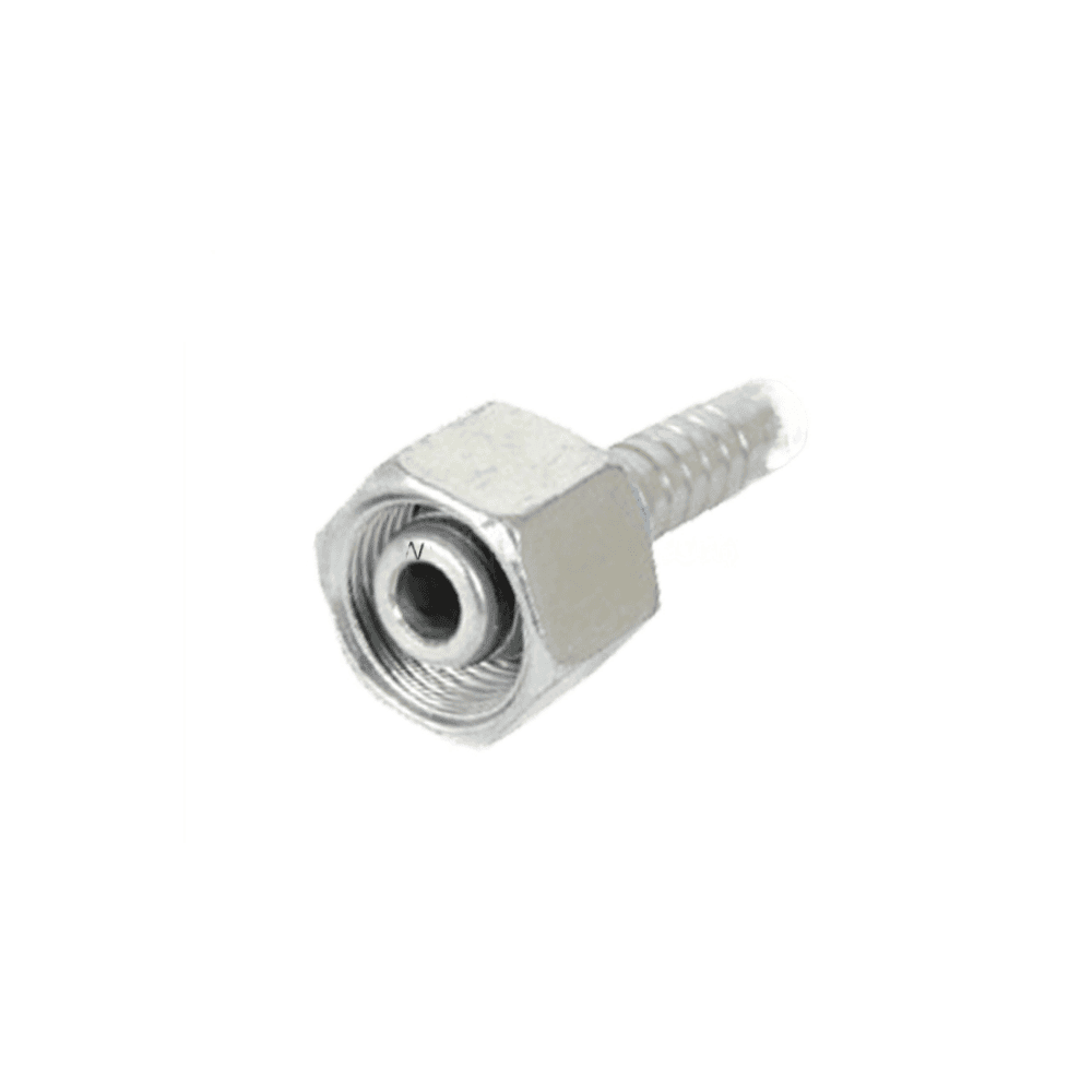 DIN Light Metric 24° Female Swivel Crimp Fitting for Braided Hose