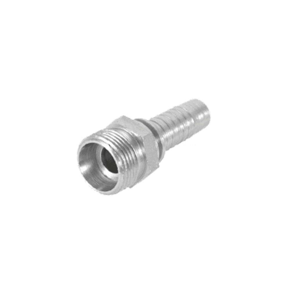 DIN Light Metric 24° Cone Male Crimp Fitting for Braided Hose