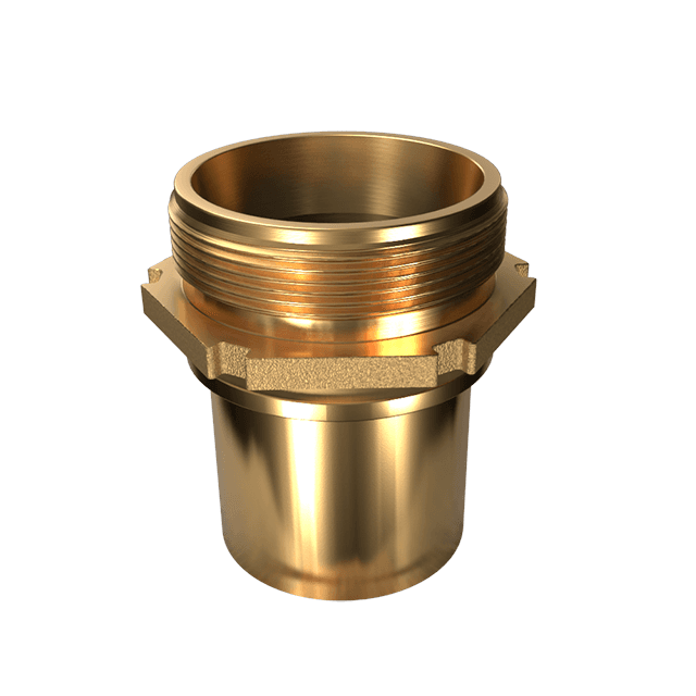 EN 14420-5 GA Fitting — Brass, Smooth Tail