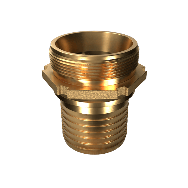 EN 14420-5 GA Fitting — Brass, Serrated Tail