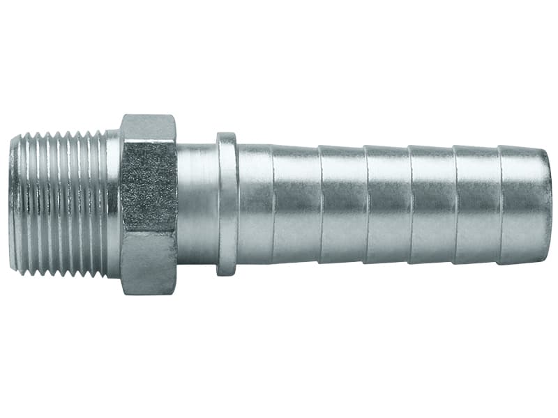 Zinc Plated Steel Male NPT x Hose Barb Hose Nipple