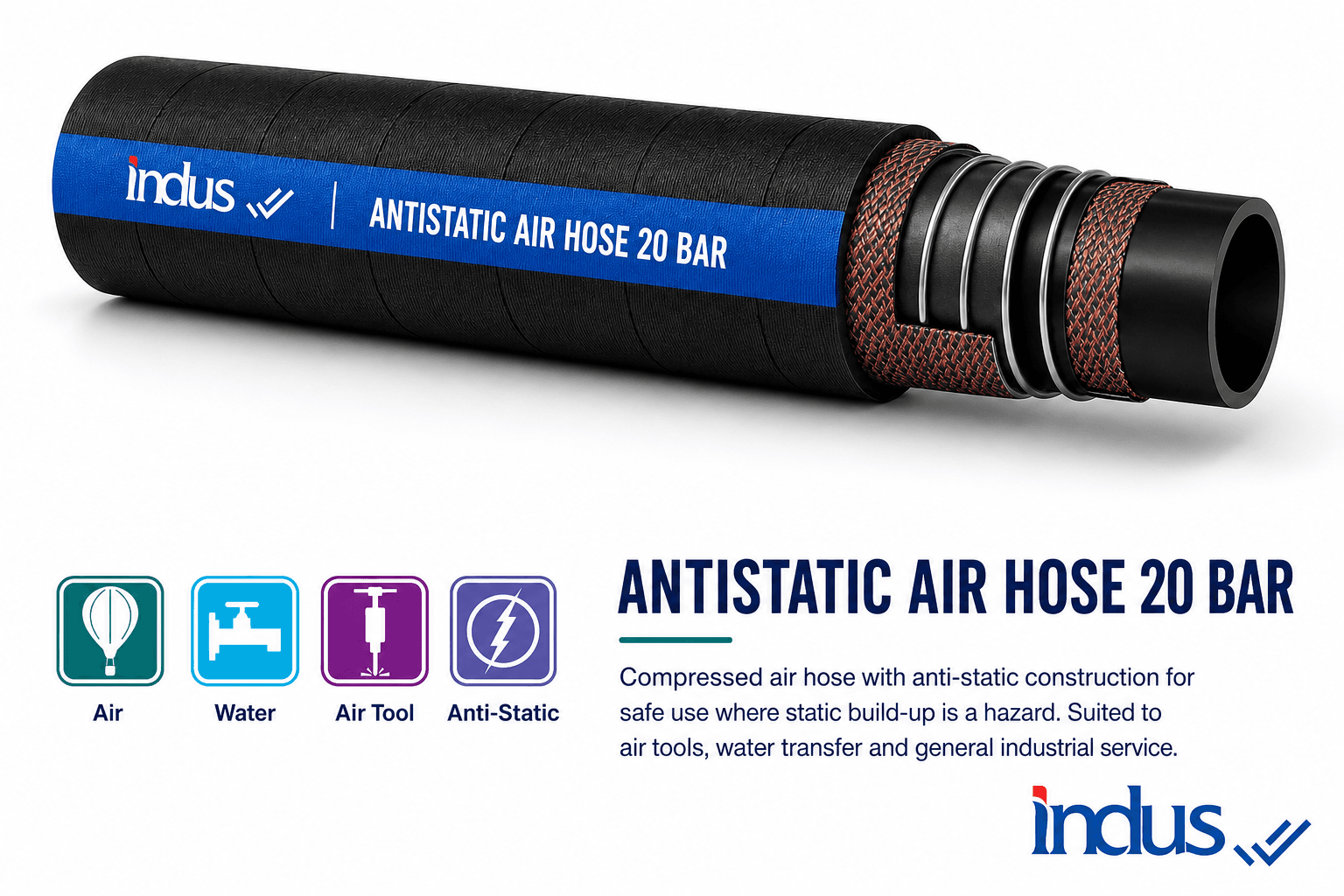 Anti-Static Air/Water Hose 20 Bar