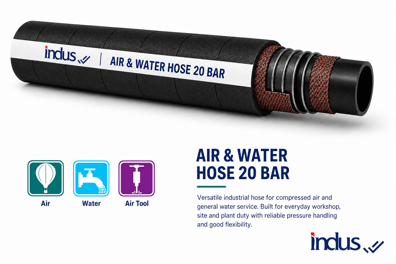 Black Air/Water Hose 20 Bar