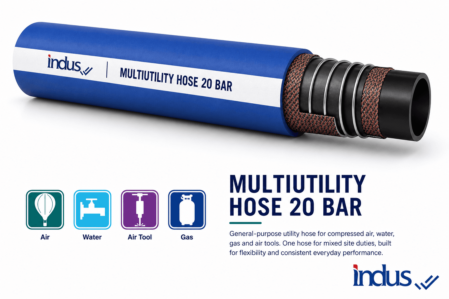 Blue Multi Utility Hose 20 Bar