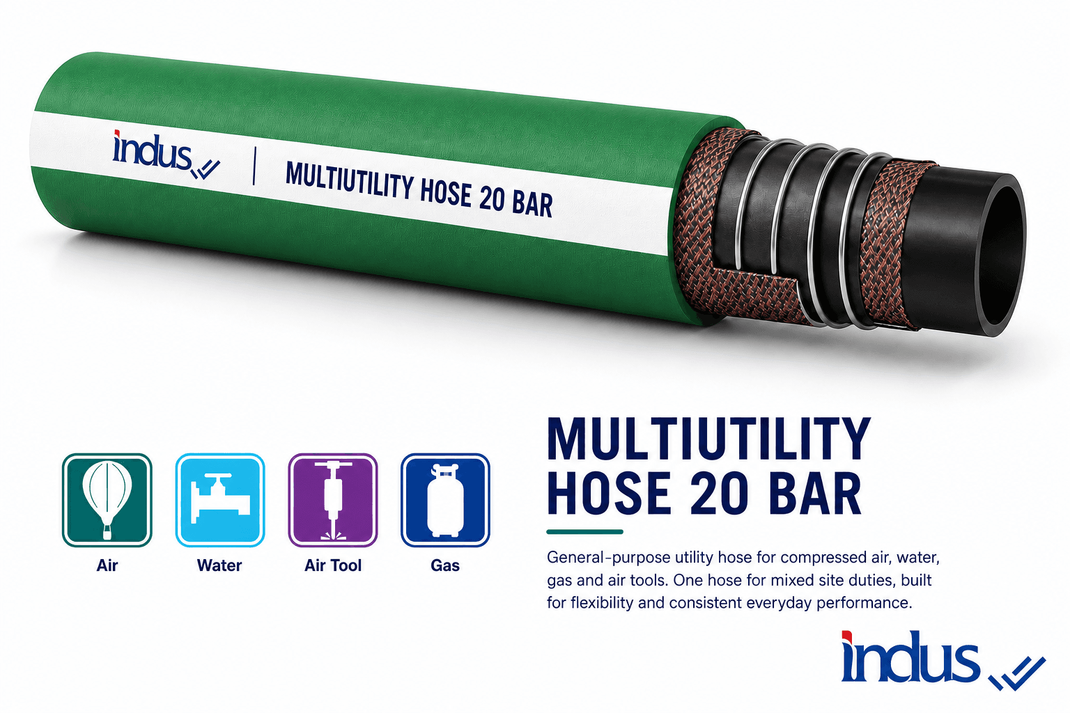 Green Multi Utility Hose 20 Bar