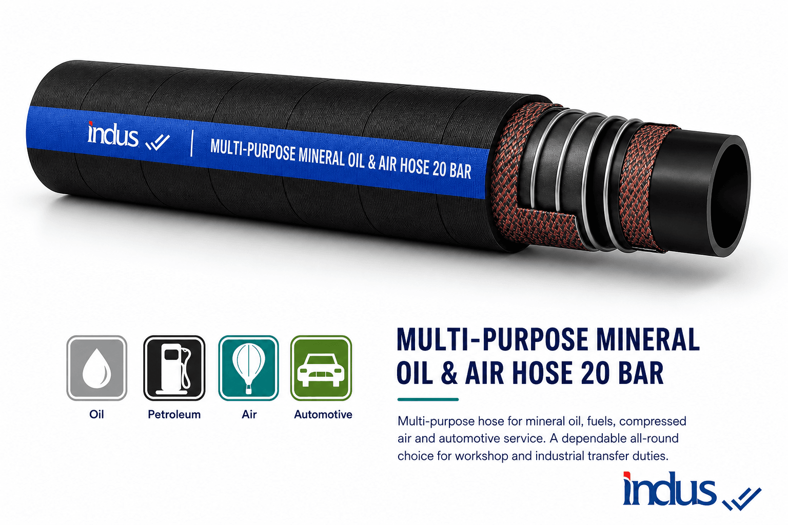 Multi-Purpose Mineral Oil & Air Hose 20 Bar