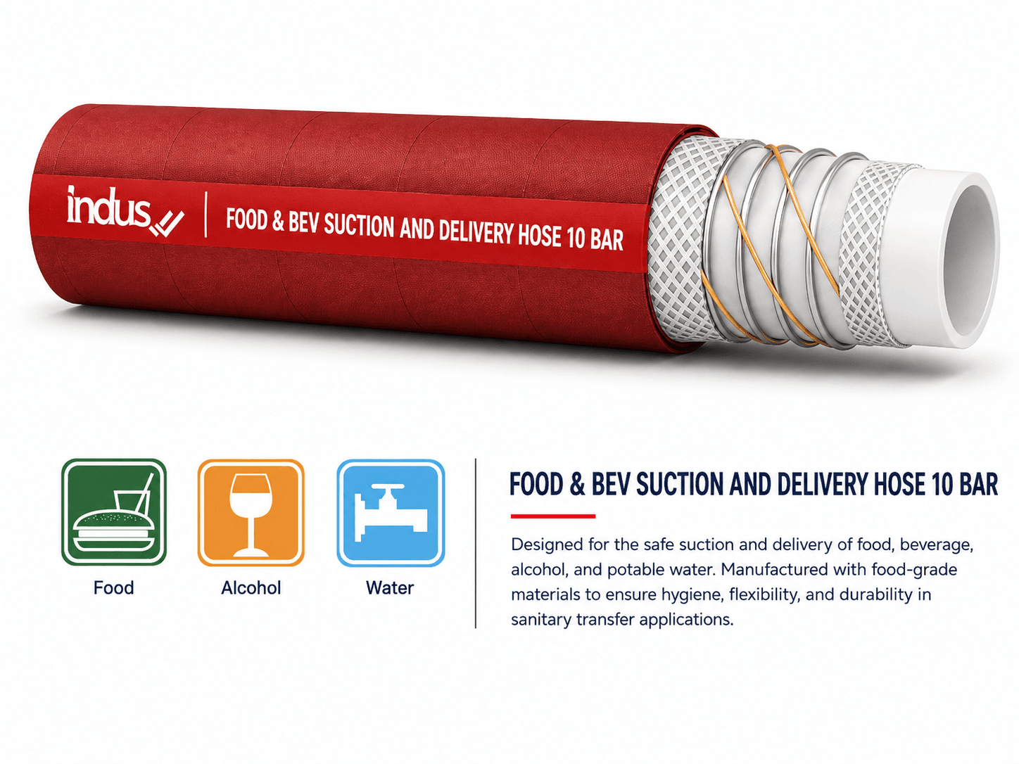 San-Hygienic Food Suction & Delivery Hose 10 bar