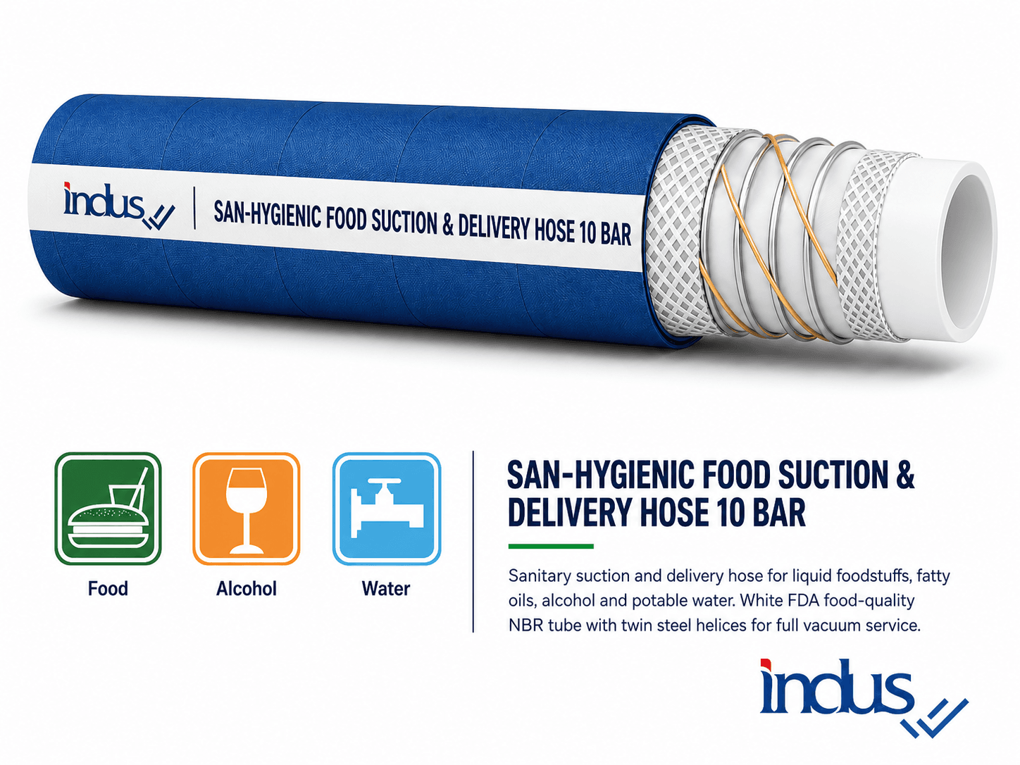San-Hygienic Food Suction & Delivery Hose 10 bar