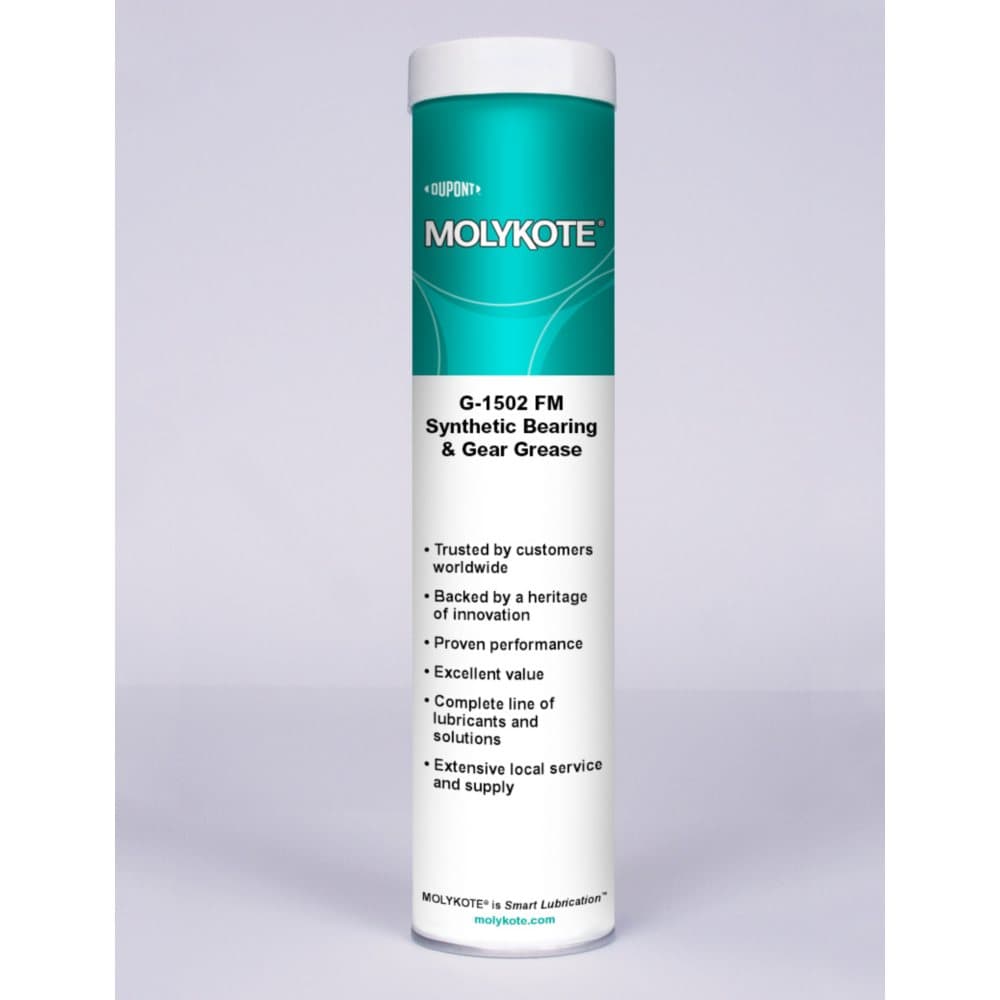 Molykote G-1502 FM Synthetic Bearing & Gear Grease, cartridge
