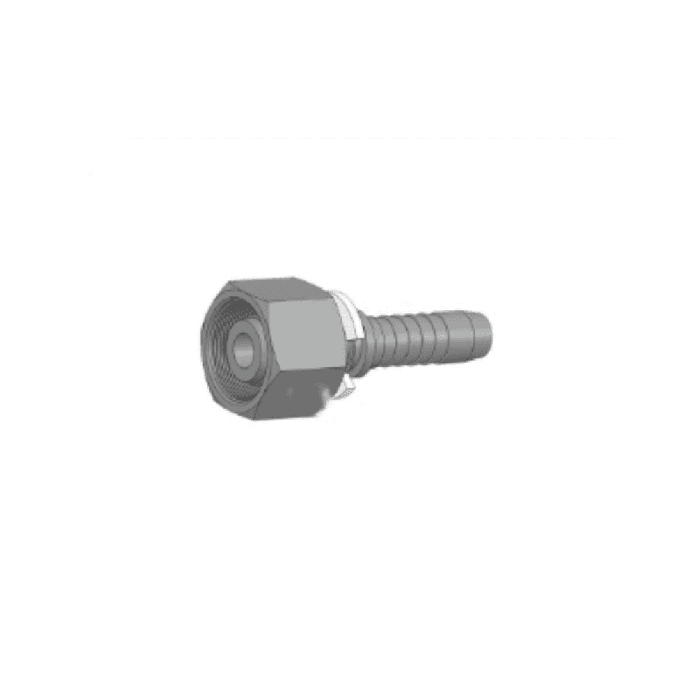Metric female swivel with o-ring 24° cone