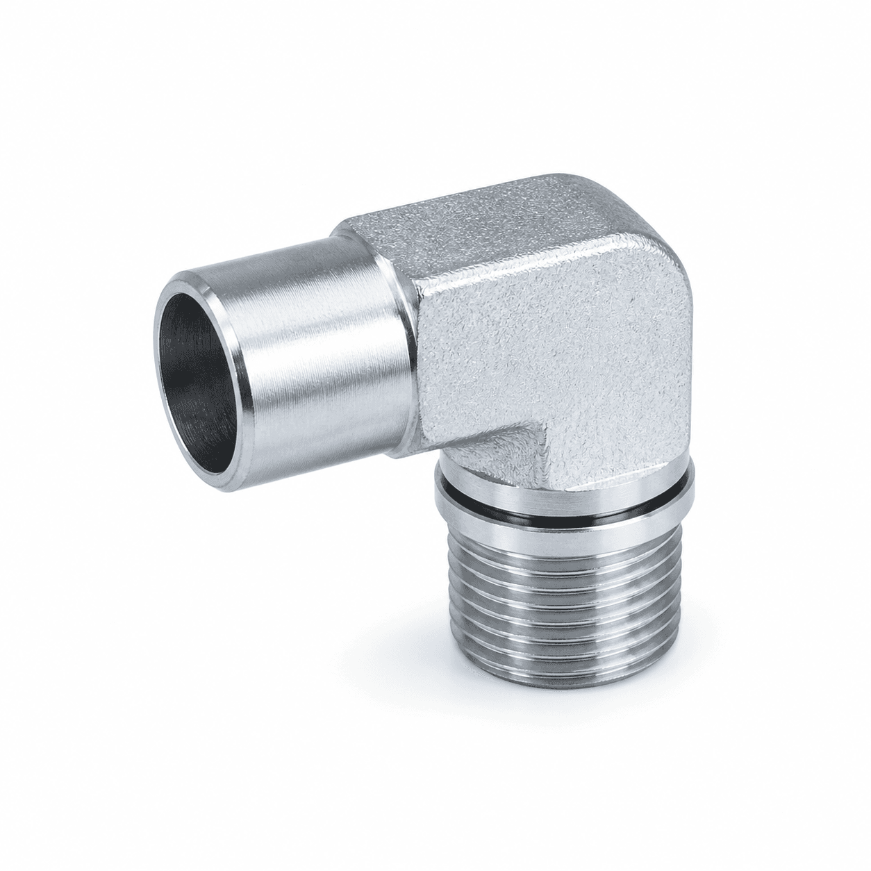 90° Metric Male O-Ring × Butt-Weld Tube