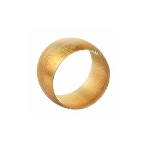 Brass air brake tube sleeve for copper tubing, angled view