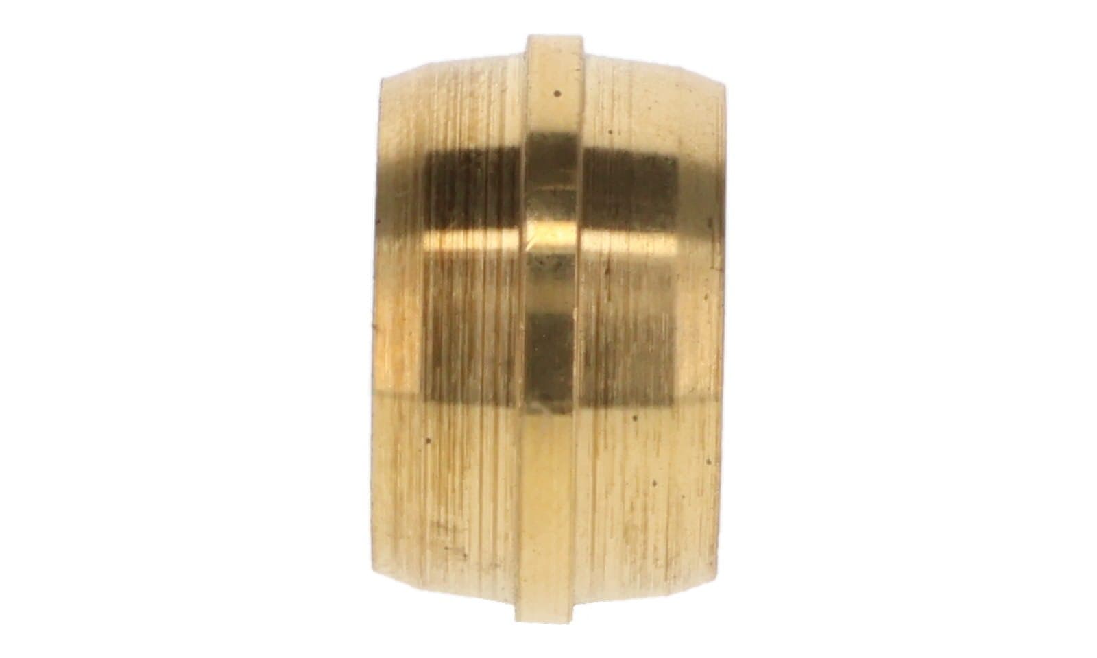 Brass air brake tube sleeve for nylon tubing, side view