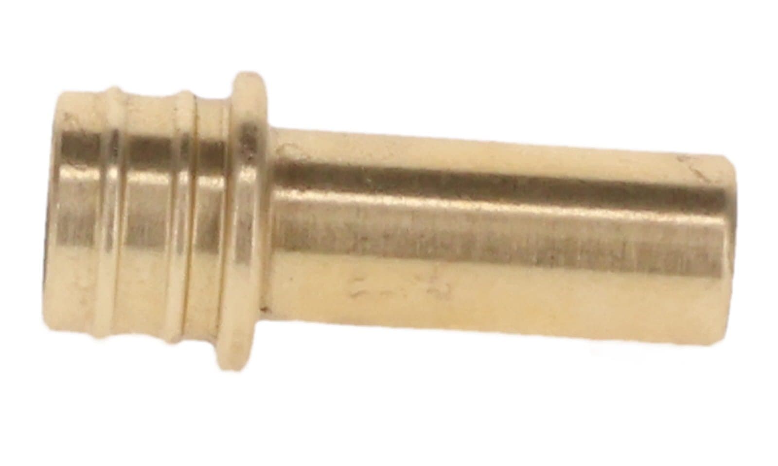 Brass air brake tube insert for nylon tubing, side view