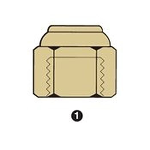 Line drawing of the brass BSP female cap