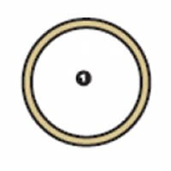 Line drawing of the aluminium sealing washer for BSP threads