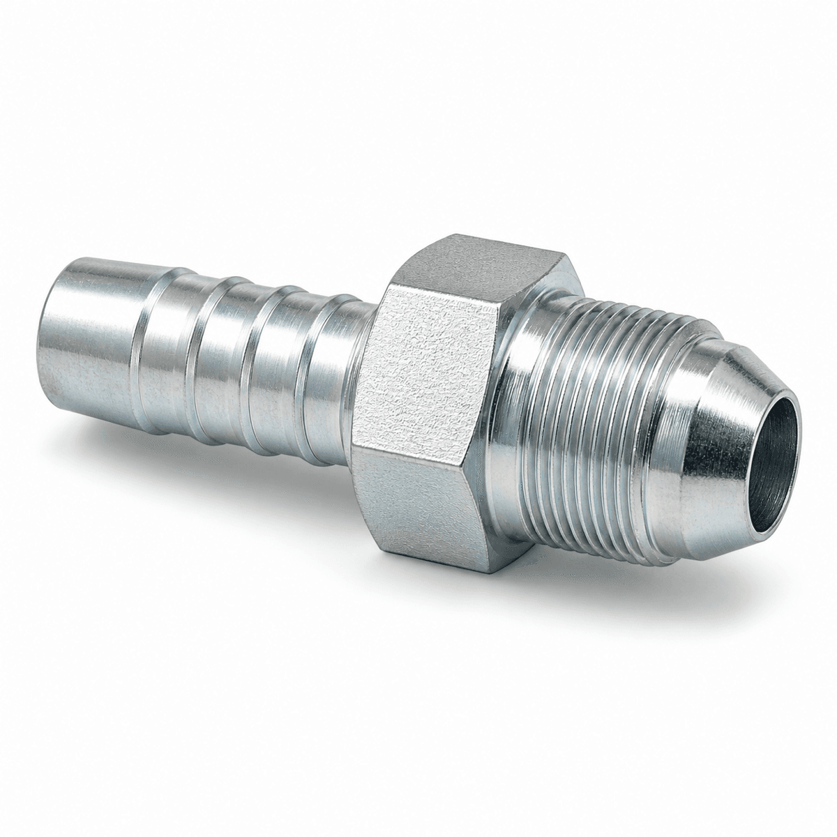 DIN Heavy Metric 24° Cone Male Crimp Fitting for Braided Hose