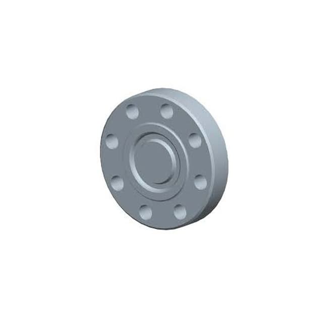 Grey API 6B 5K blind flange with bolt holes and raised face