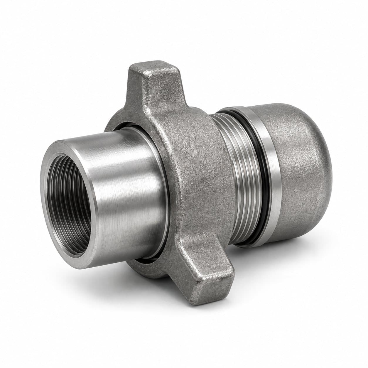 Figure 207 hammer union blanking cap, 2,000 psi, wing nut over a domed cap