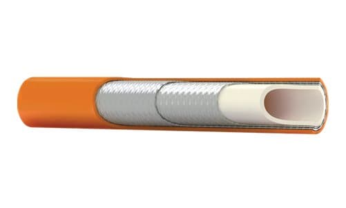 SAE 100R18 Non-Conductive Thermoplastic Hydraulic Hose, cutaway showing the layers