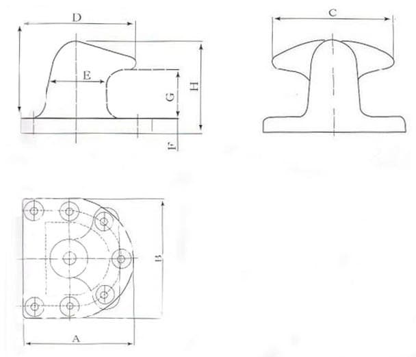 CVI Bollard — dimension drawing