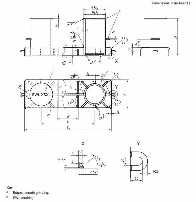 Marine Double Bollard ISO 13795 Type B