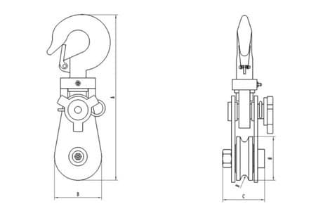 Heavy Duty Snatch Block — European Type