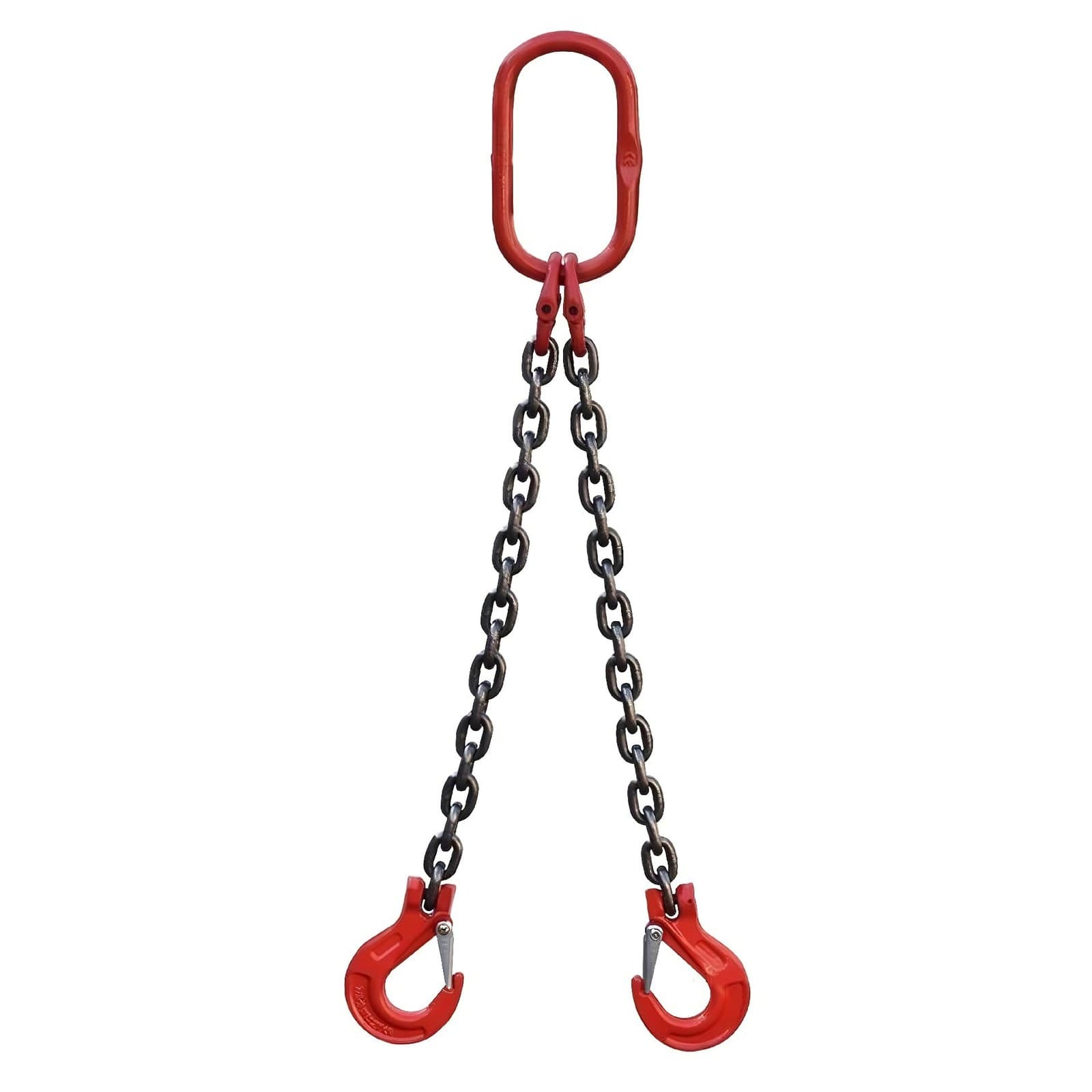 Grade 80 two-leg chain sling with sling hooks, type DOS