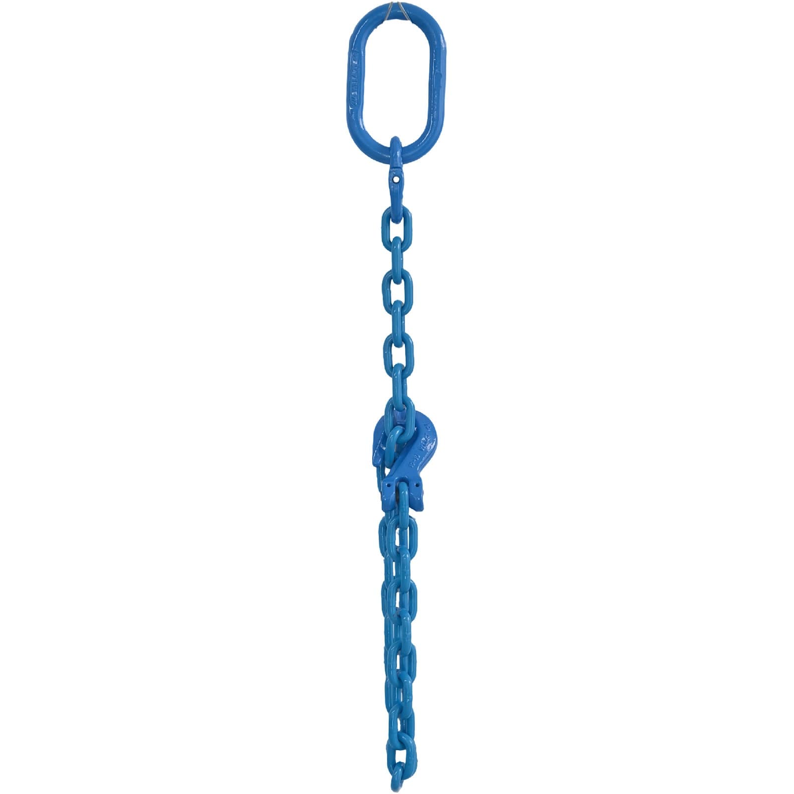 Single-leg chain sling, master link and grab hook, type SOG (Grade 100 sling shown)