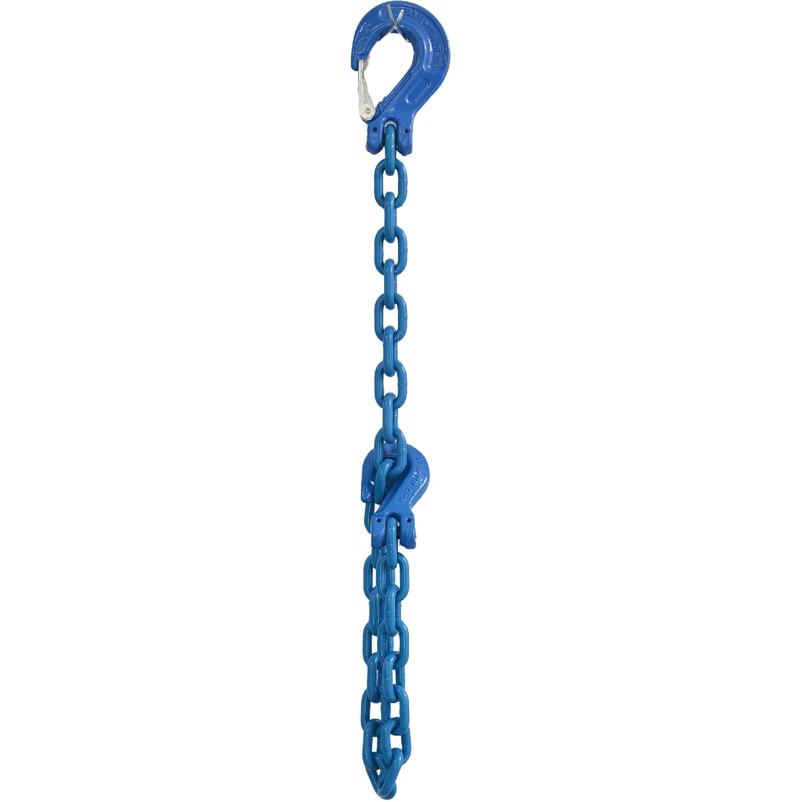 Single-leg chain sling, sling hook and grab hook, type SSG (Grade 100 sling shown)