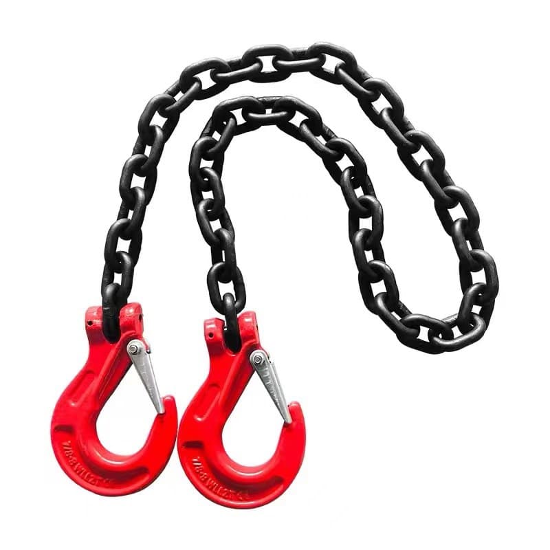 Grade 80 single-leg chain sling, sling hook both ends, type SSS