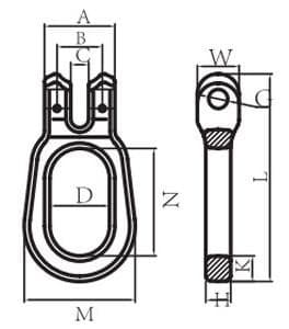 Grade 100 Clevis Pear Link
