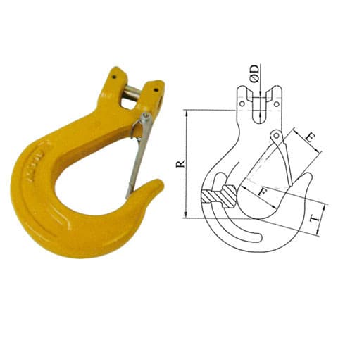 Grade 80 Clevis Sling Hook with Latch