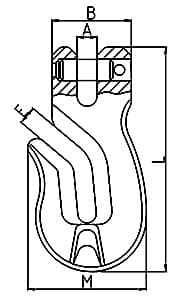 Grade 80 Deep Throat Clevis Grab Hook