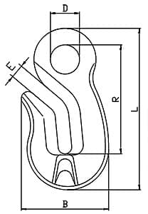 Grade 80 Deep Throat Eye Grab Hook