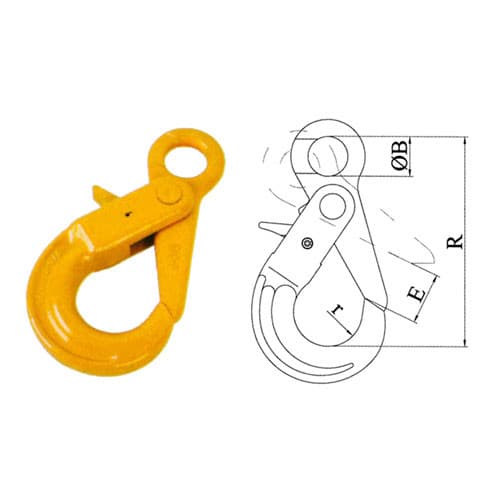 Grade 80 Eye Hook with Positive Locking Latch
