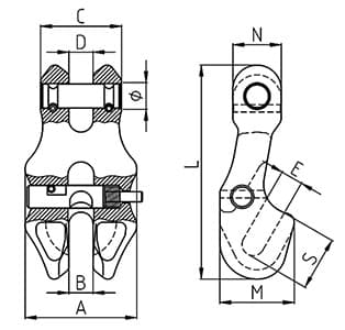 Grade80 Clevis Clutch Locking Clutch