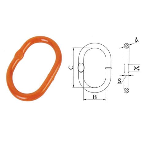 Grade 80 Welded Master Link — 4:1 and 5:1 Rated