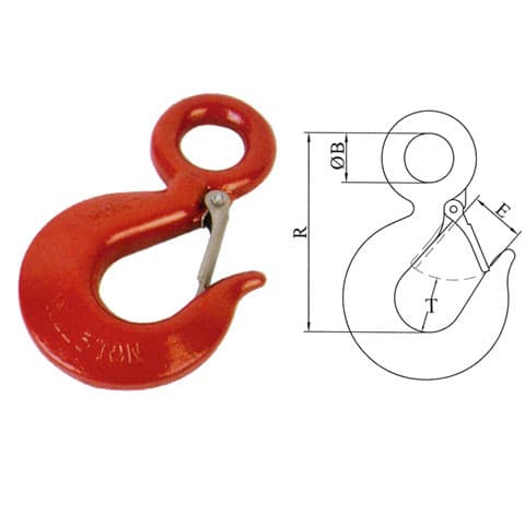Eye Hoist Hook with Latch — 320 Pattern