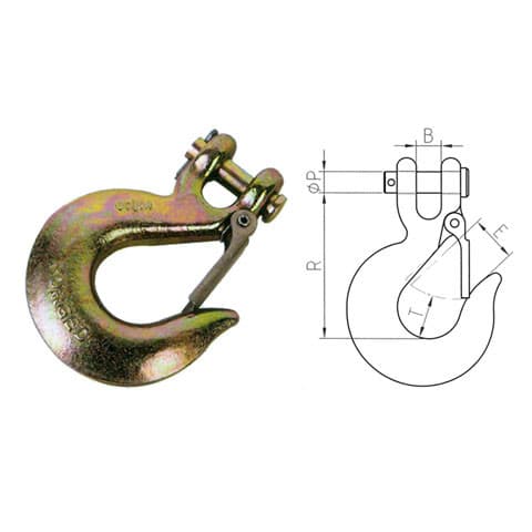 Clevis Slip Hook with Latch — Carbon and Alloy