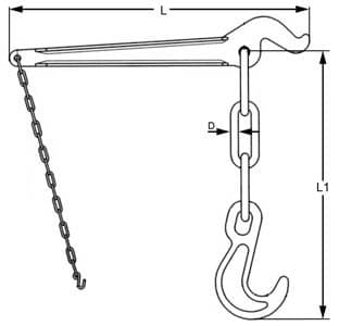 Chain Tension Lever — dimension drawing