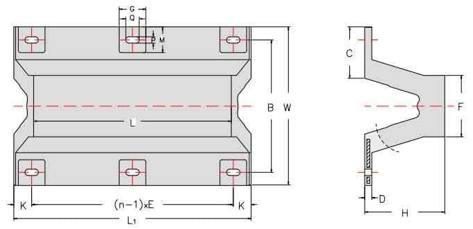 Arch Fender DA Type — dimension drawing
