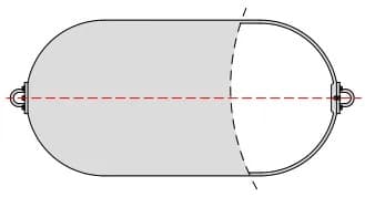 Pneumatic Fender Sling Type — dimension drawing