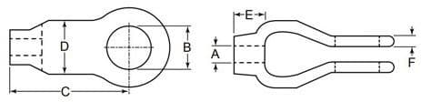 Blank Clevis End Fitting — dimension drawing