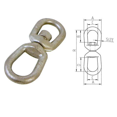 Chain Swivel — G-401 Pattern, Hot-Dip Galvanized