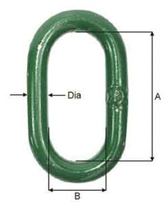 Welded Steel Ring, Painted — dimension drawing, oval