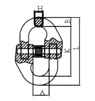 Stainless Steel Hammerlock — European Type — dimension drawing
