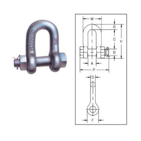 Bolt-Type Chain Shackle — G-2150 Pattern